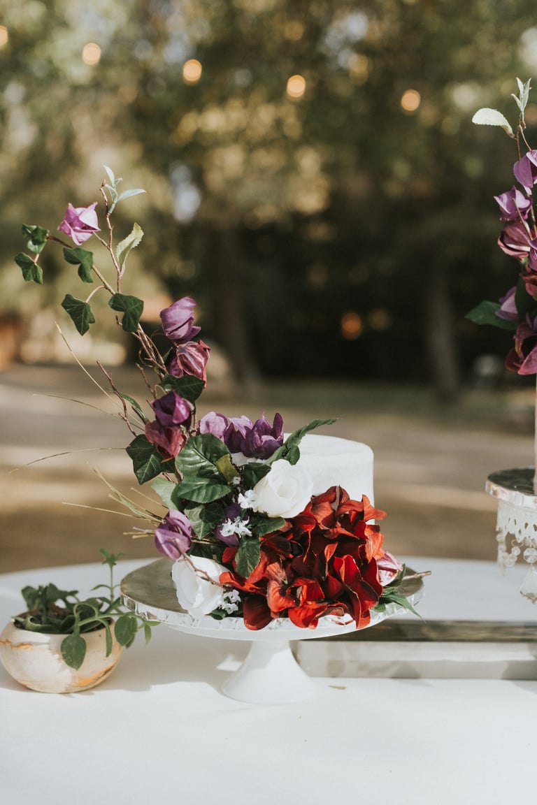 Summer Wedding Cake with Florals